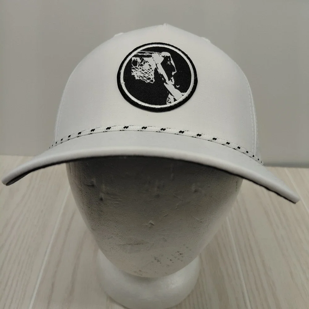 Basketball Dunk‎ Patch White Baseball Hat One Size Backstrap Richardson 355